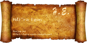 Héra Egon névjegykártya
